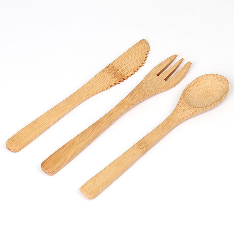 Eco Friendly Bamboo Cutlery Set Reusable Travel Cutlery Flatware Set