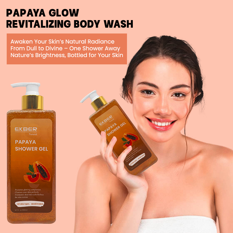 Natural Papaya Shower Gel Exfoliating Body Wash Organic Papaya Body Wash for Women