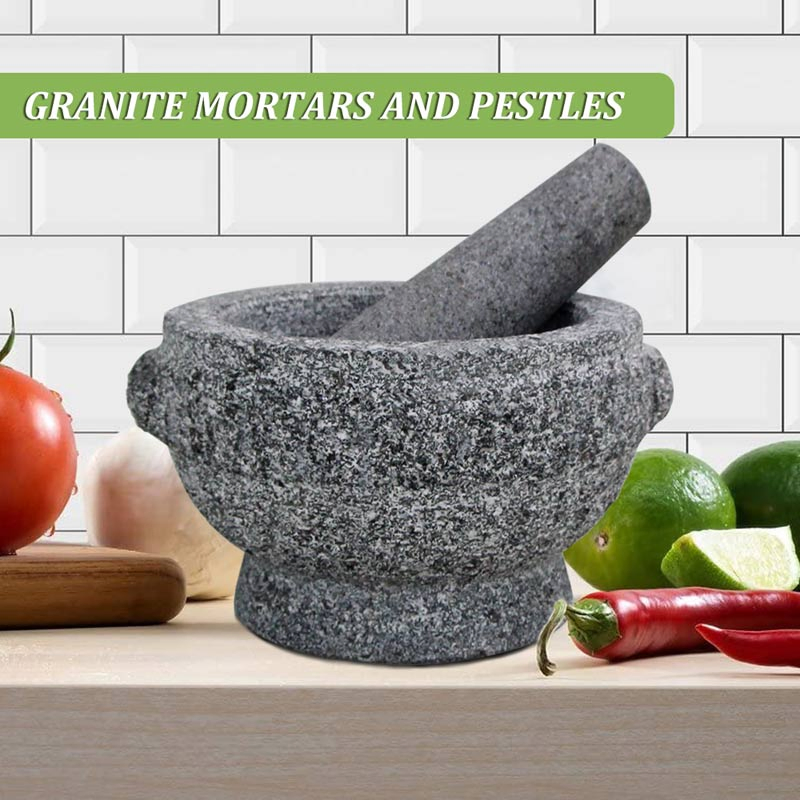 Ступка и пестик из гранита 13x8 см