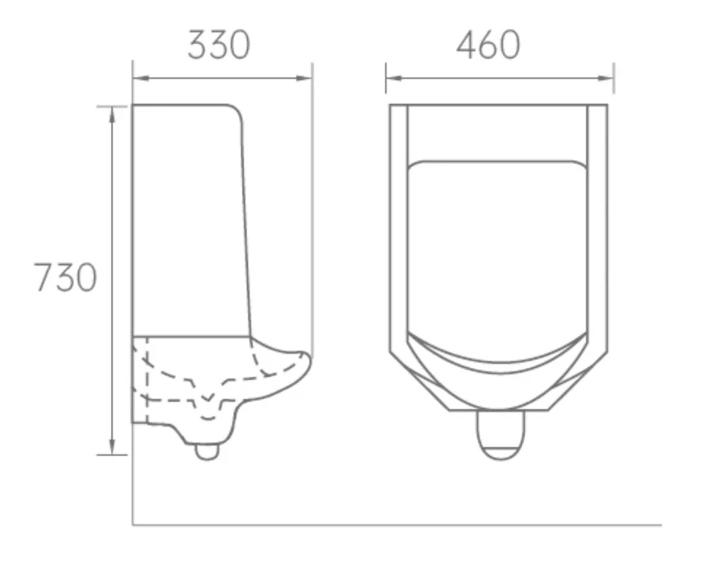 Wall Hung Urinal Sensor Urinals for Hotel Bathroom Products Toilet Sink Urinal