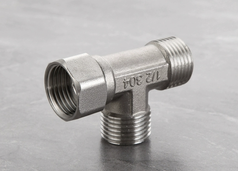 Cross Tee Swivel Hydraulic Tube Crimp Fittings Tee Stainless Steel Fittings/Nipple
