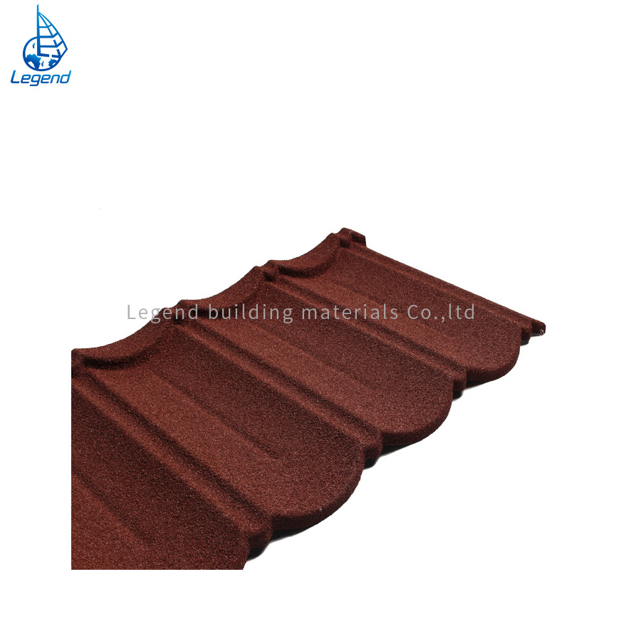 China Wholesale Flat Red/Blue/Black Steel Roofing Sheet Roof Tile for Spanish/Shingle Type