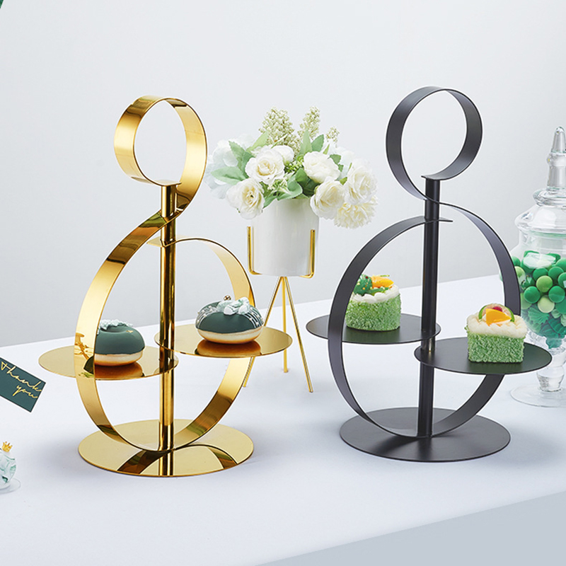 High-End Hotel Restaurant Afternoon Tea Snack Tray Dessert Stand Multi-Layer Cake Food Display Stand