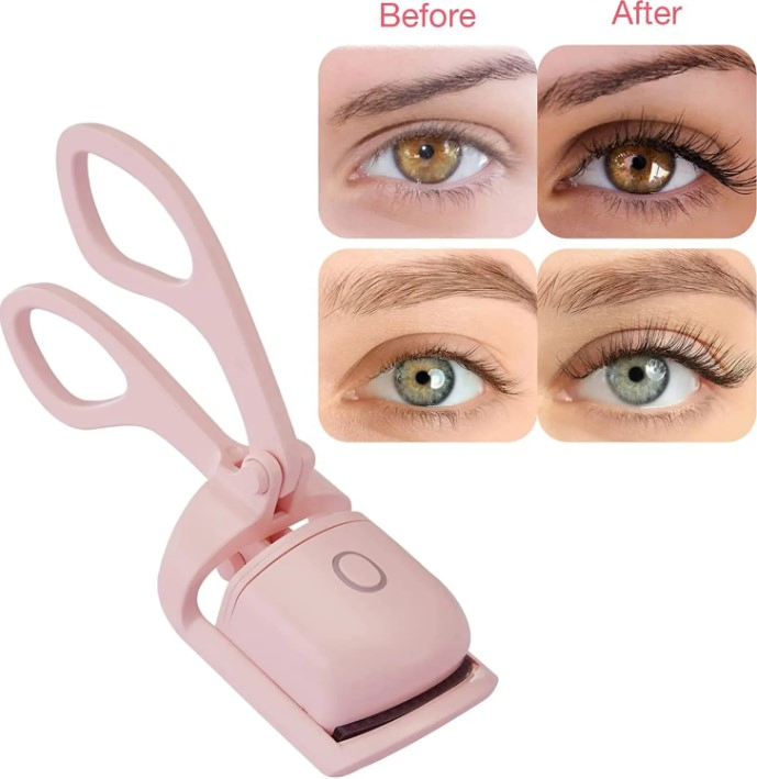 Heated Eyelash Curler Electric Eyelash Curlers USB Rechargeable Eye Lash Curler with Comb Heating Eye Lashes for Long Lasting