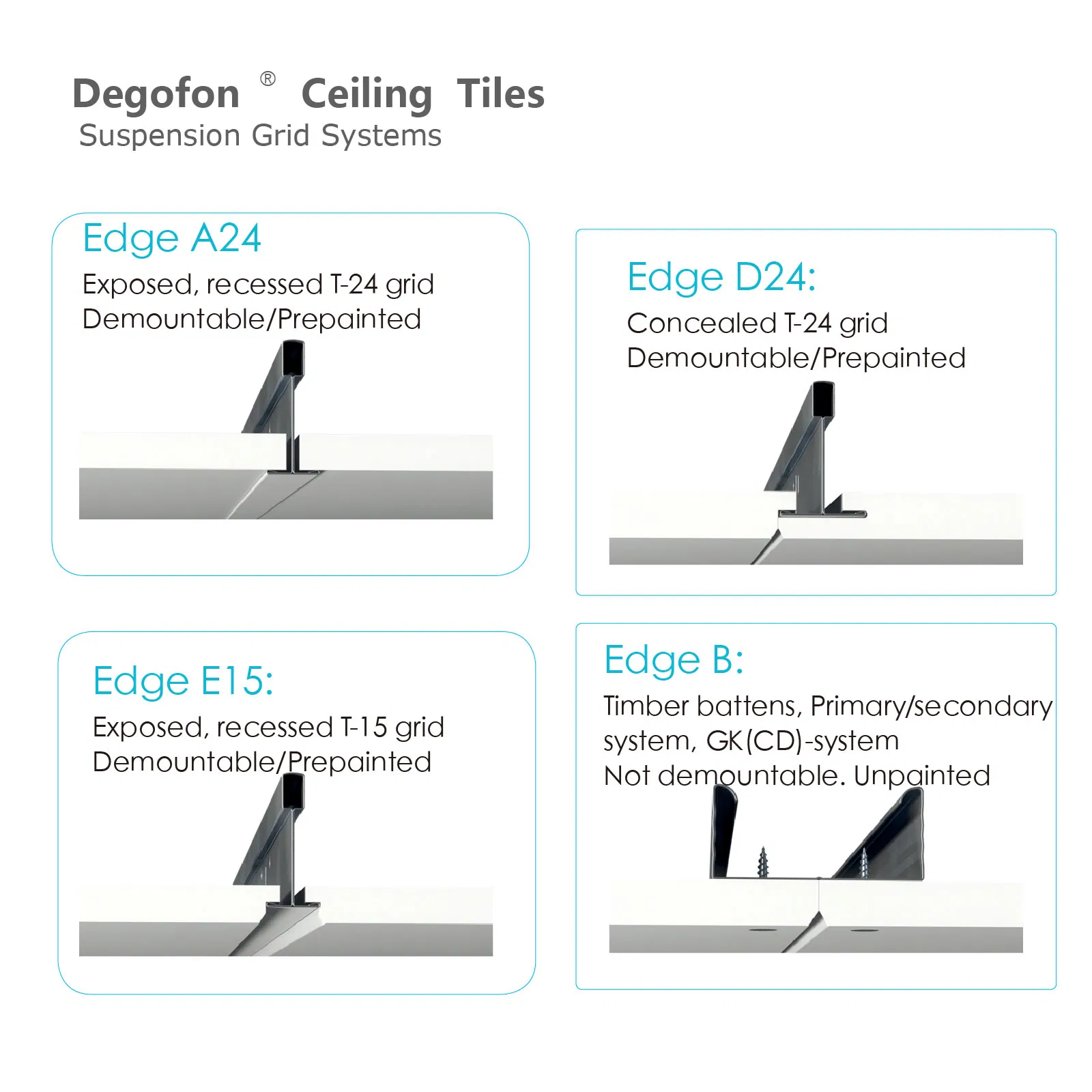 Black Fiberglass Ceiling Tile Acoustic Ceiling Board for Cinema