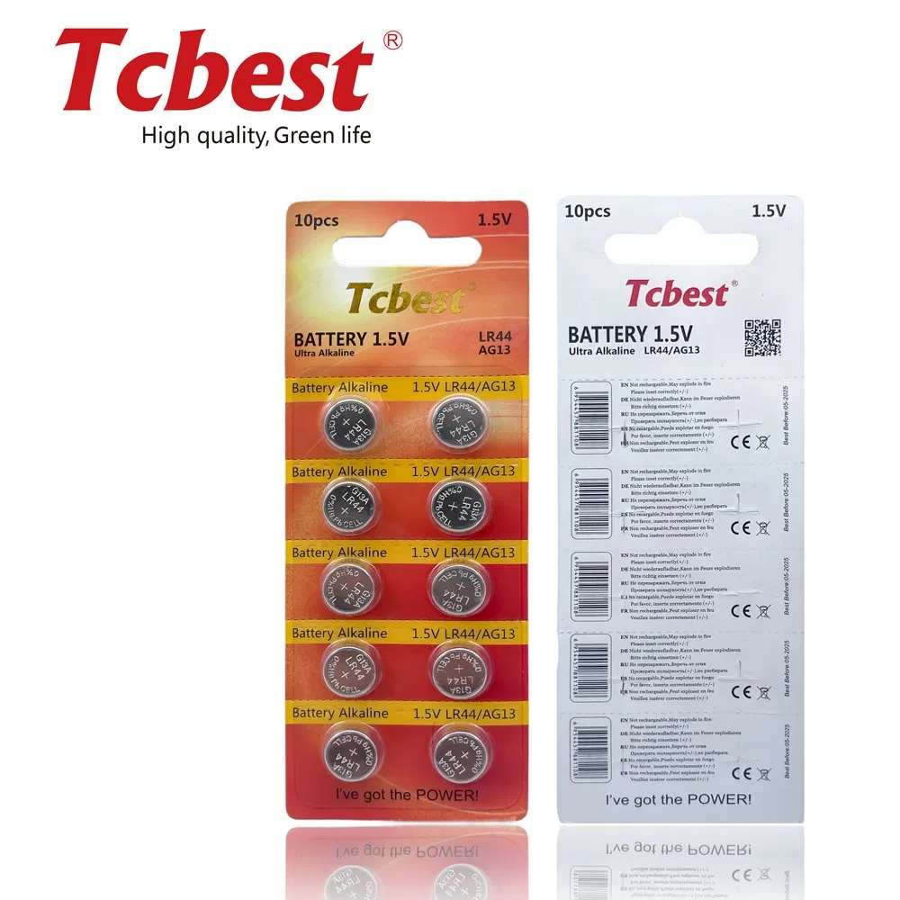 AG13 Button Cell Battery Zn-Mn Coin Cell Lr44