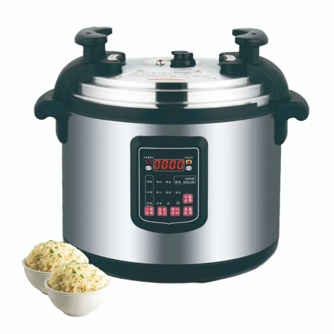15L Large Commercial Pressure Cooker with Multi Cooking Functions and Preset Timer
