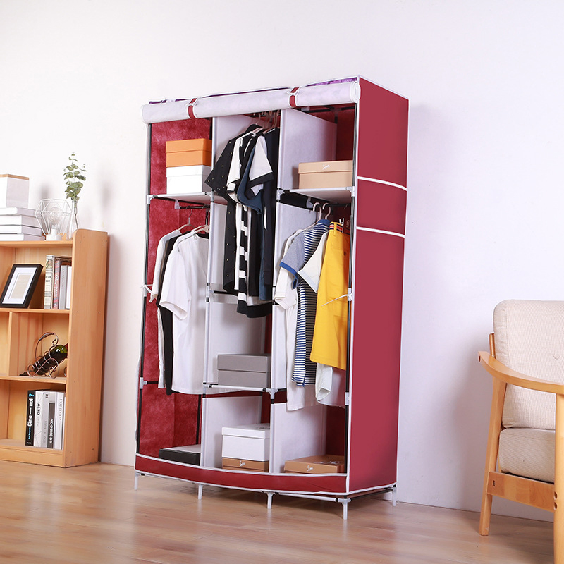 Bedroom Furniture Fabric Folding Cloth Assembly Wardrobe