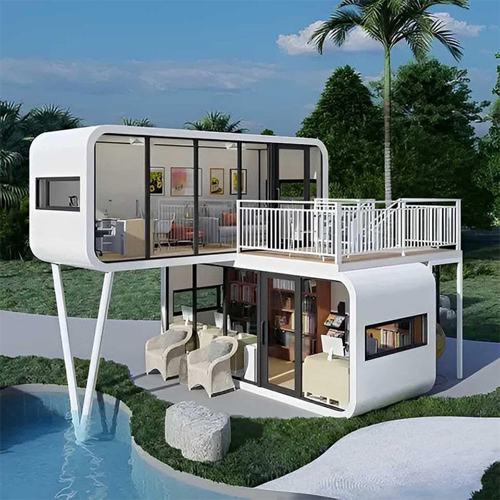 20/40FT Popular China Office Pod Prefabricated House Apple Cabin Custom Tiny House Apple Cabin