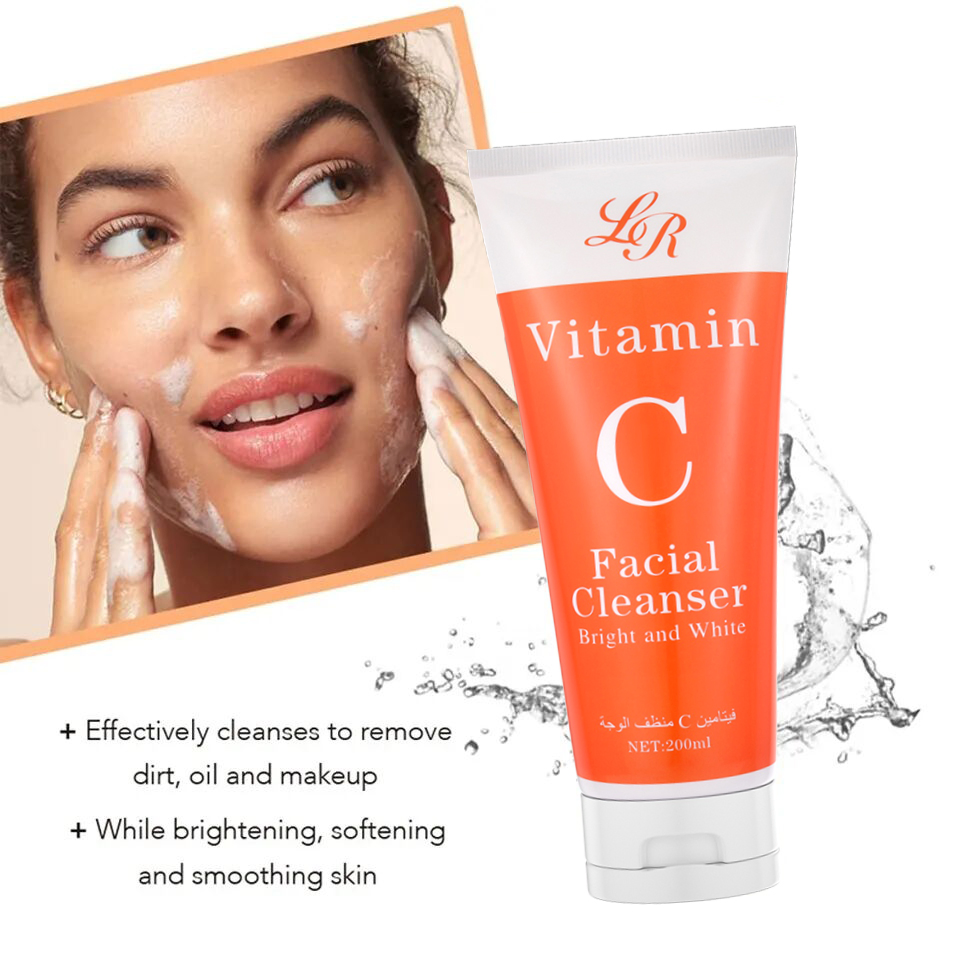 Liru Vitamin C Facial Cleanser Organic Skin Care Cleansing Foam Face Wash