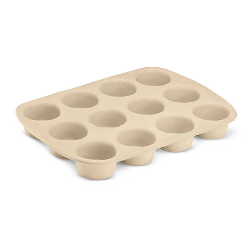 Durable Unglazed Stoneware Cupcake Baking Dish for Home Chefs