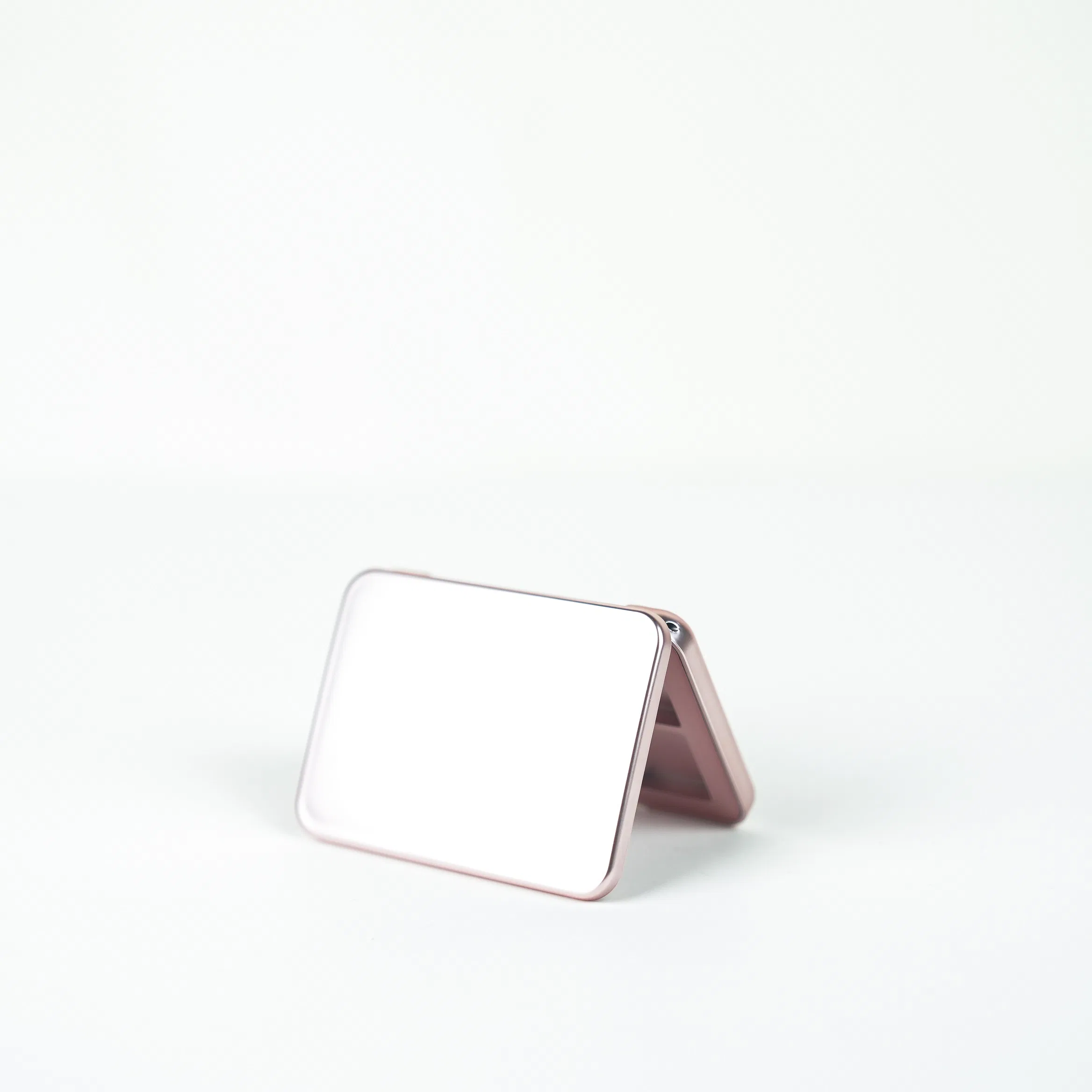 Custom Private Label Pink Eyeshadow Palette Case 6 Wells Plastic Empty Eyeshadow Box with Mirror