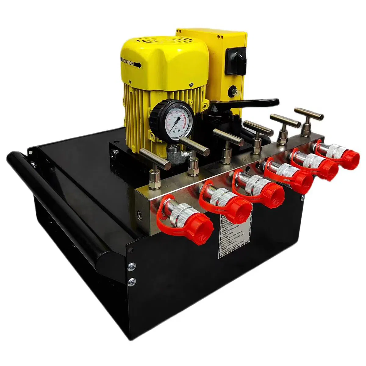 Khe-4sm 700 Bar Distribution Valve Single Acting Electric Hydraulic Pump Power Pack for 6 Jacks Work Together