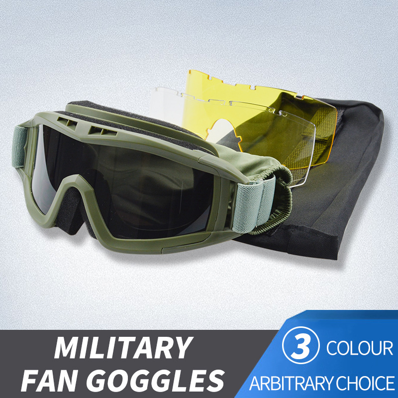 Desert Style Fan Tactical Glasses Protective Goggles for Outdoor Goggles Riding Glasses