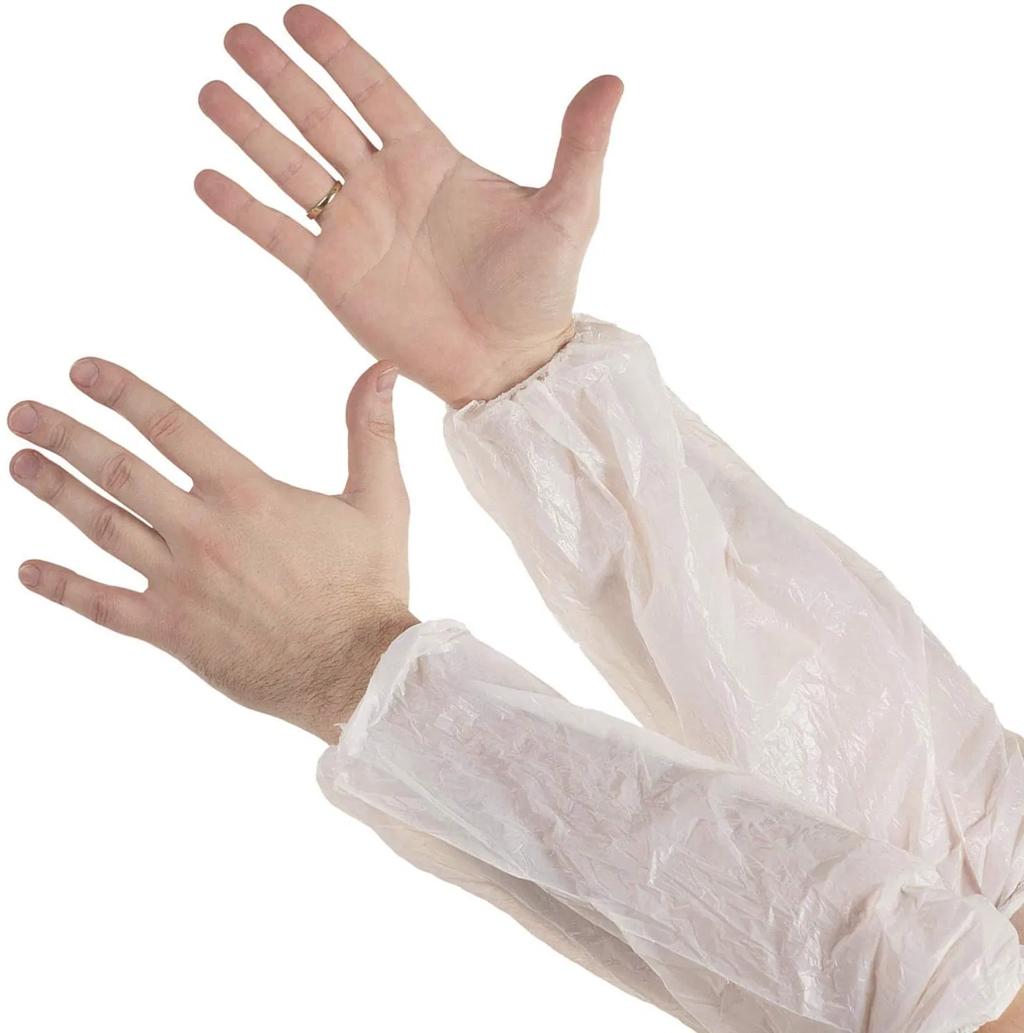 Premium Disposable Transparent PE/CPE Plastic Arm Sleeve Covers
