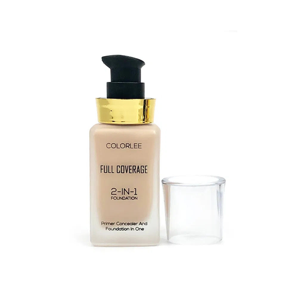 Full Coverage Long Lasting Moisturizing Foundation in Glass Bottle