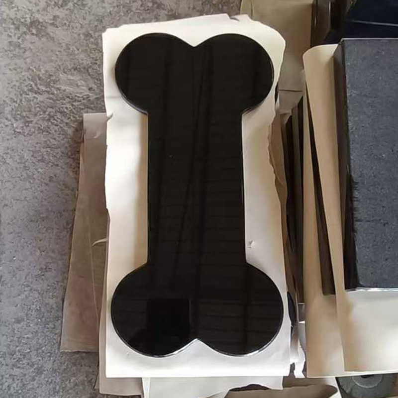 Elegant Black Granite Pet Memorial Stone for Beloved Animals