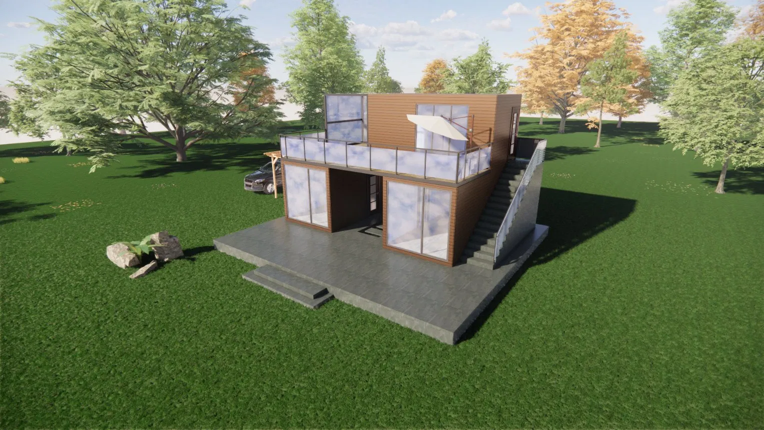 Low Cost Customized Prefabricated/Prefab Steel Structure Container House/Home/Office/Hotel with Bedroom/Kitchen/Bathroom/Living Room/Toilet