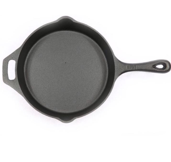Чугунная сковорода с двумя ручками, 25 см
