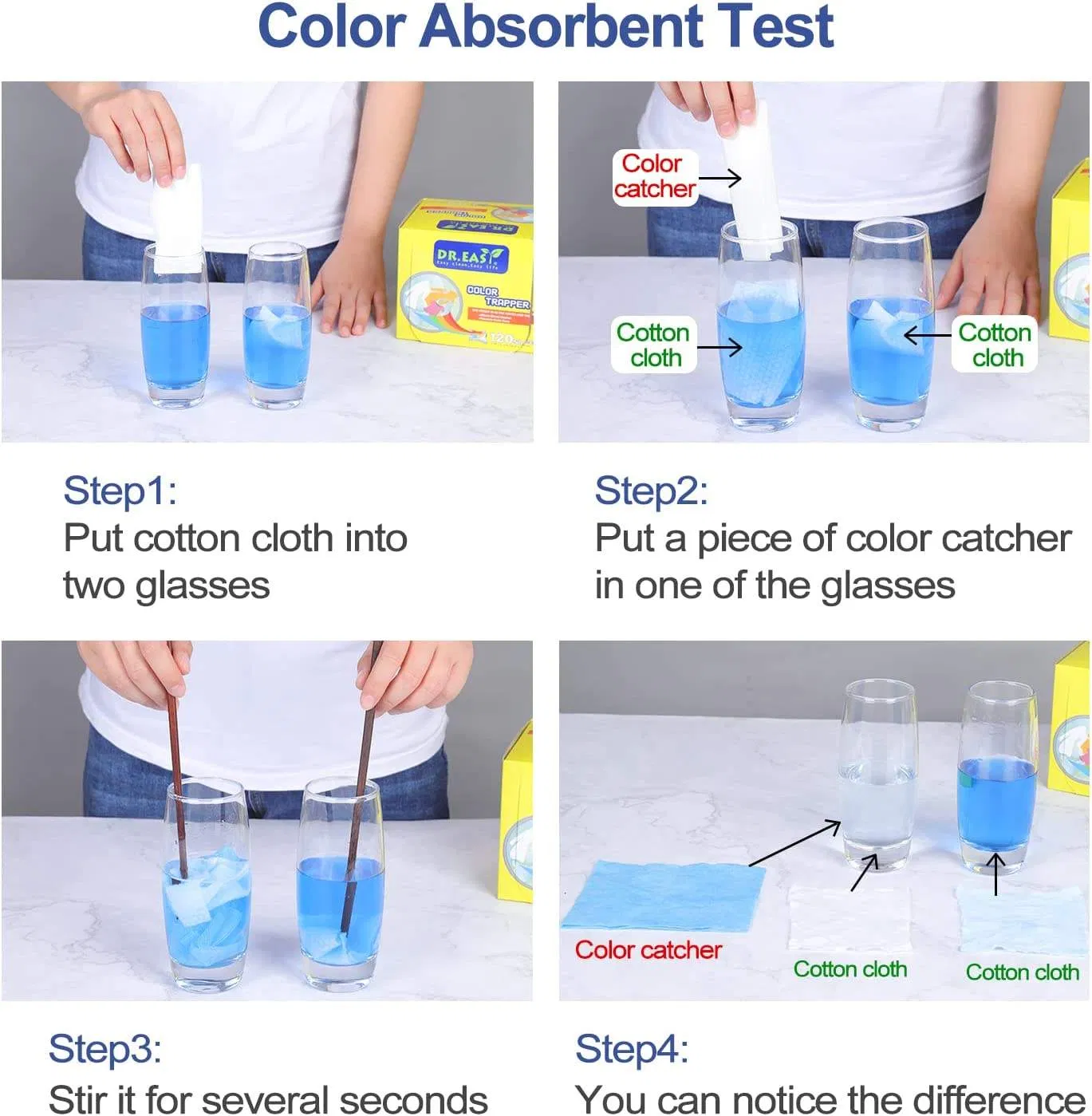 Листы-уловители цвета для стирки Dr.Easy, 20 шт