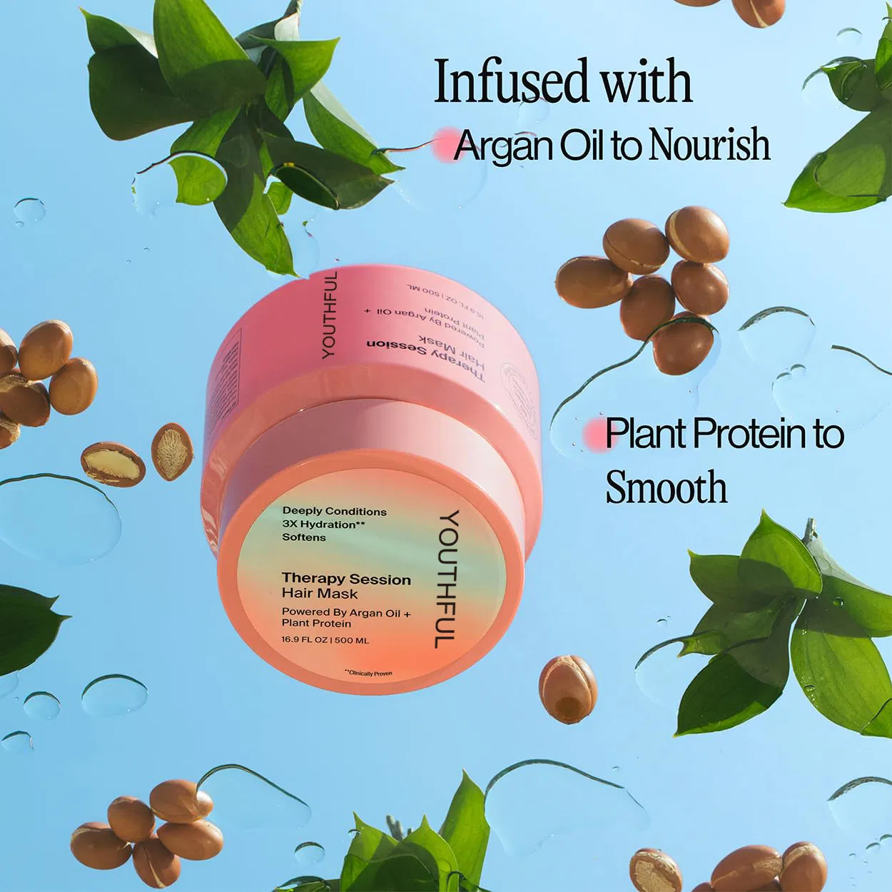 500ml Repair Damaged Hair Argan Oil and Plant Protein Hair Mask