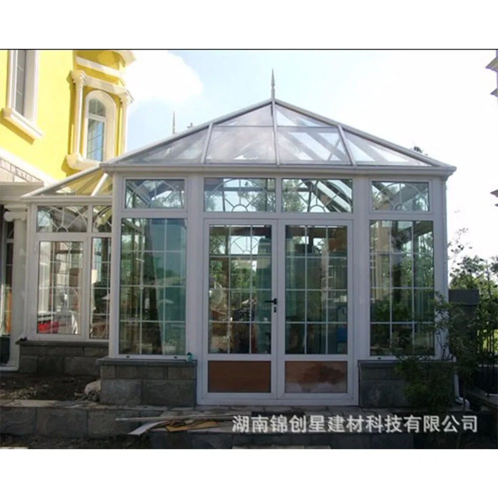 Design China Wholesale Double Glass Greenhouse Solarium Aluminium Sunroom Garden Veranda Sunrooms Glass Houses Glass Roof