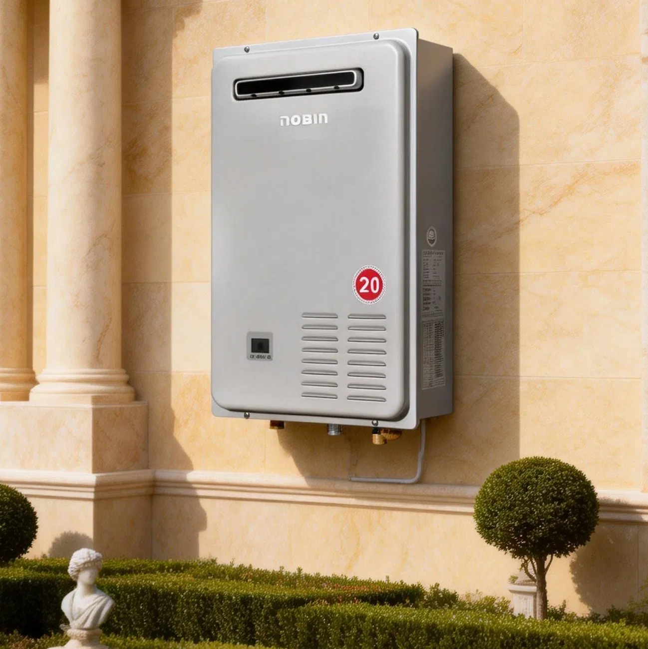 Outdoor Forcedexhaut Efficient Gas Water Heater: 20L Hot Water at 38kw