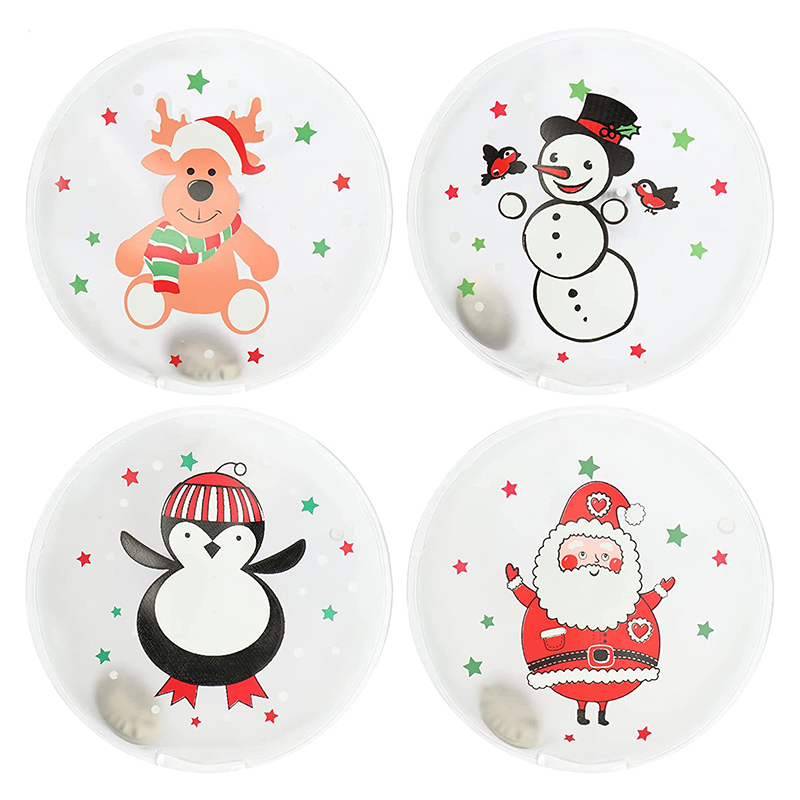 PVC Christmas Reusable Instant Magic Click Coin Activated Gel Heat Pack Warming Hot Pack Portable Hand Warmer