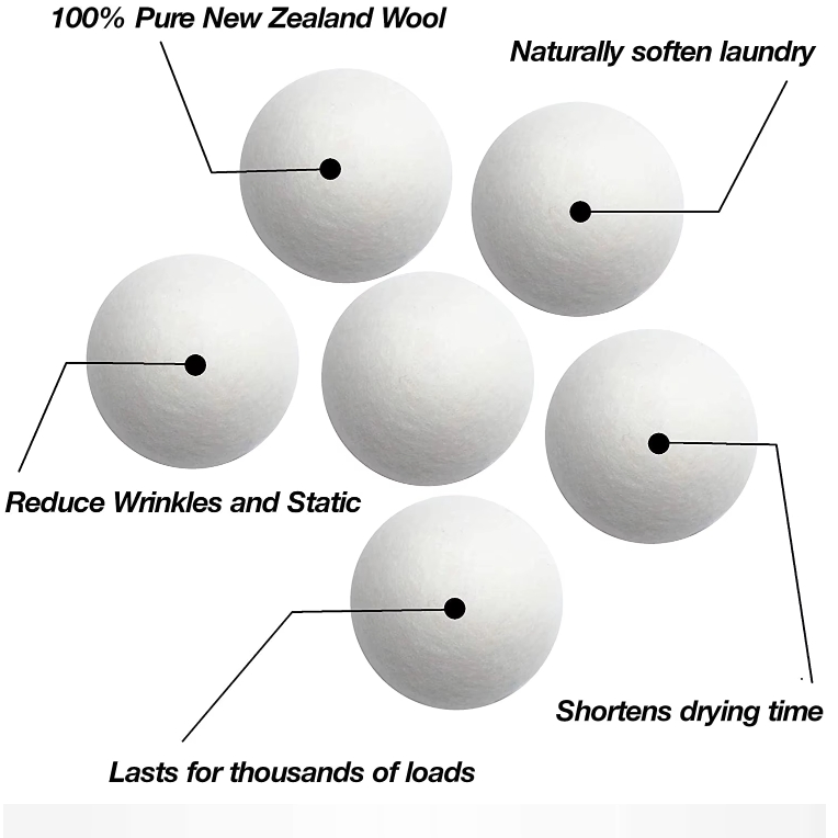 6-Pack Wool Dryer Ball Top Seller Best Selling Products 2025 New Trending in USA Private Label
