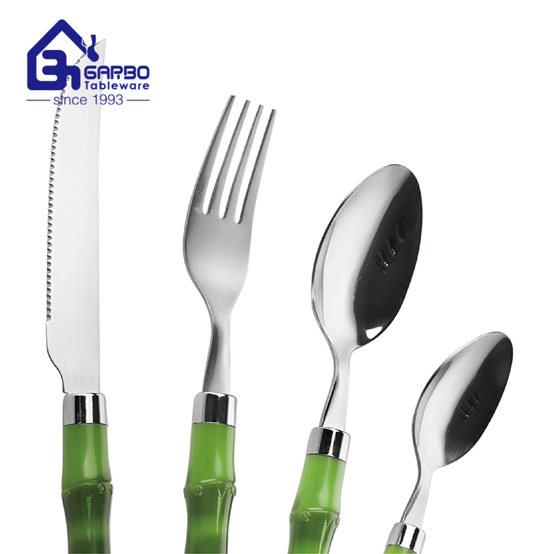Hotsale Stainless Steel Dinner Forks with Bamboo Shape Handle