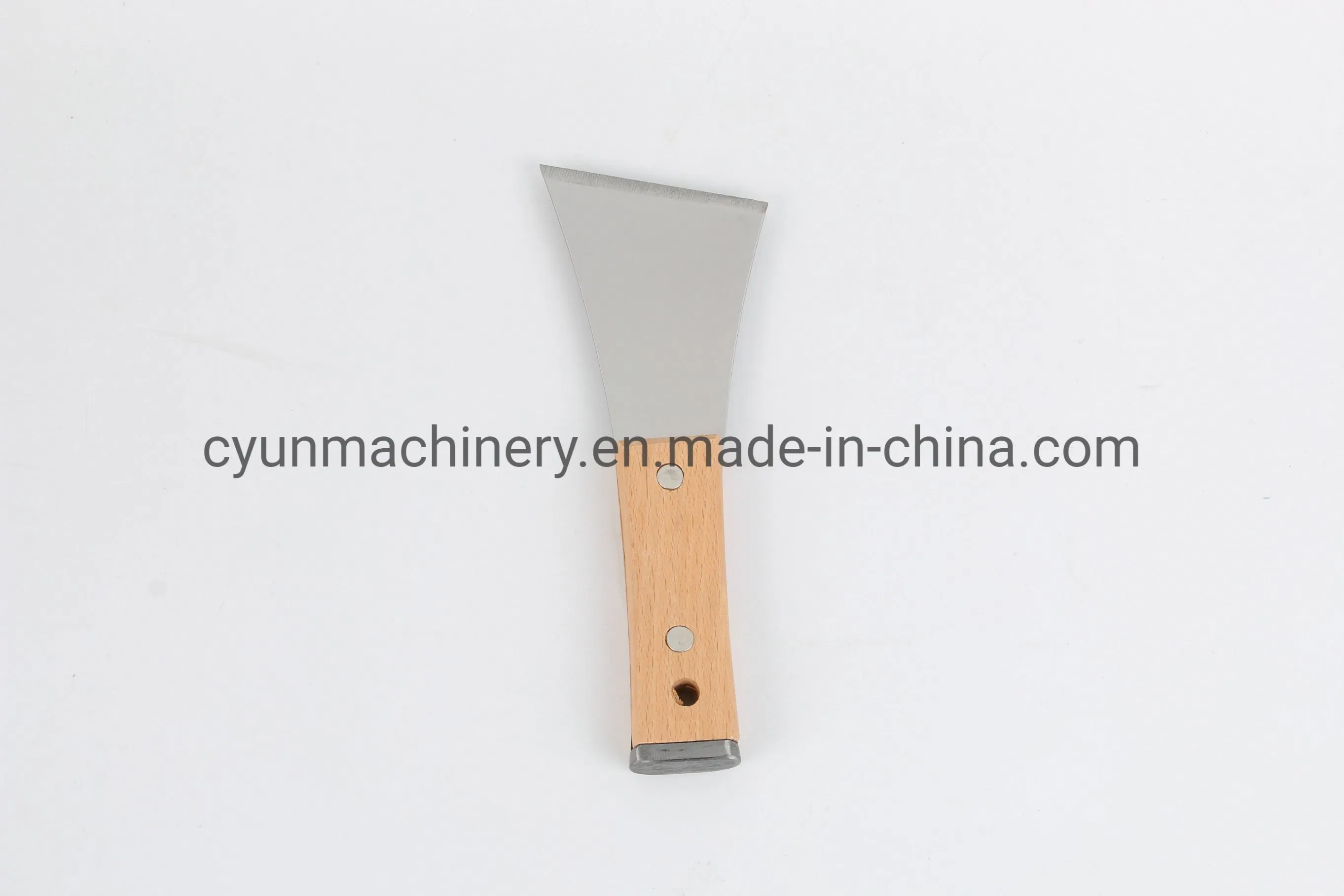 Fully Polished Carbon Steel Putty Knife Scraper with Wooden Handle