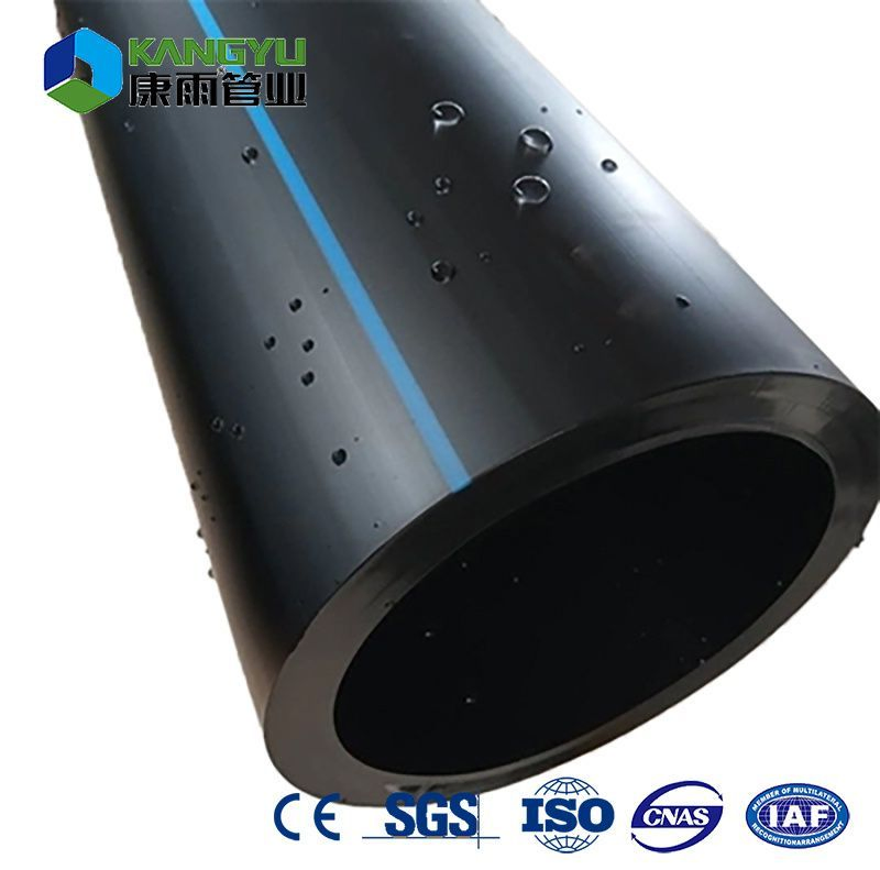 PE100 HDPE Pipe Polyethylene Pipes Pn6-Pn16 Black Customized Size 20-1600mm for Water Supply