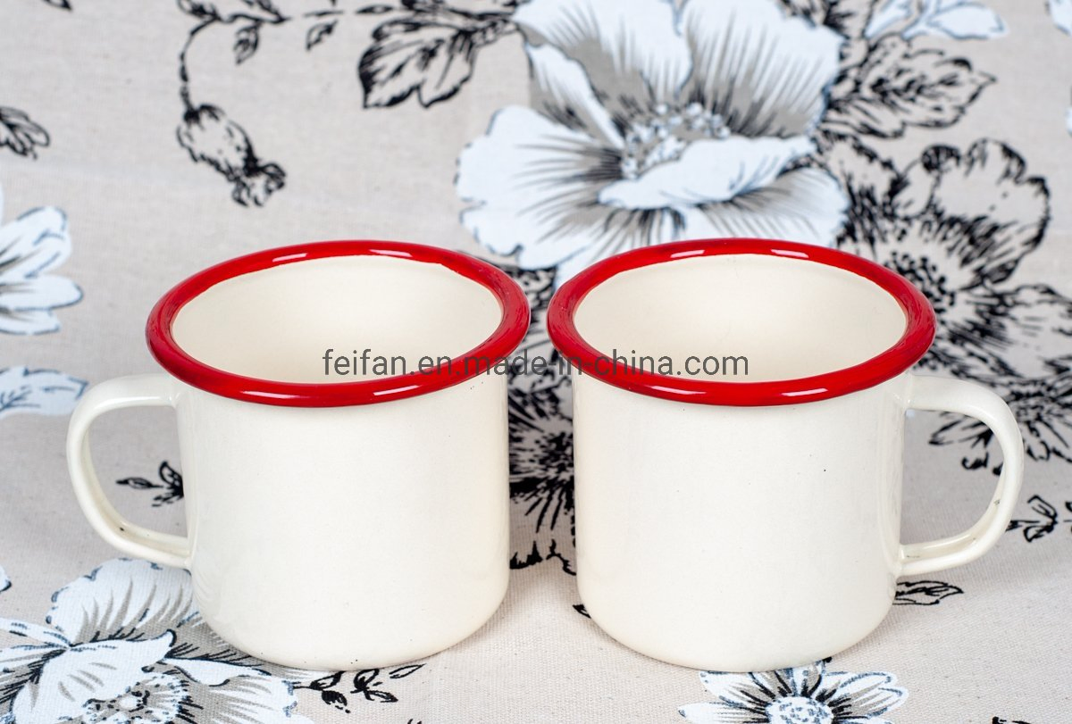 Эмалированная кружка с широким ободком, 12 унций