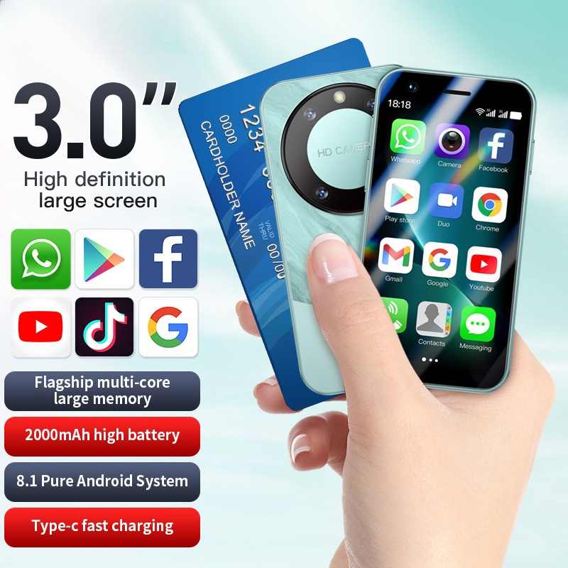 Factory Wholesale Mini Mate 50 PRO Smart Phone 3.0 Screen 3G Network Android Phone