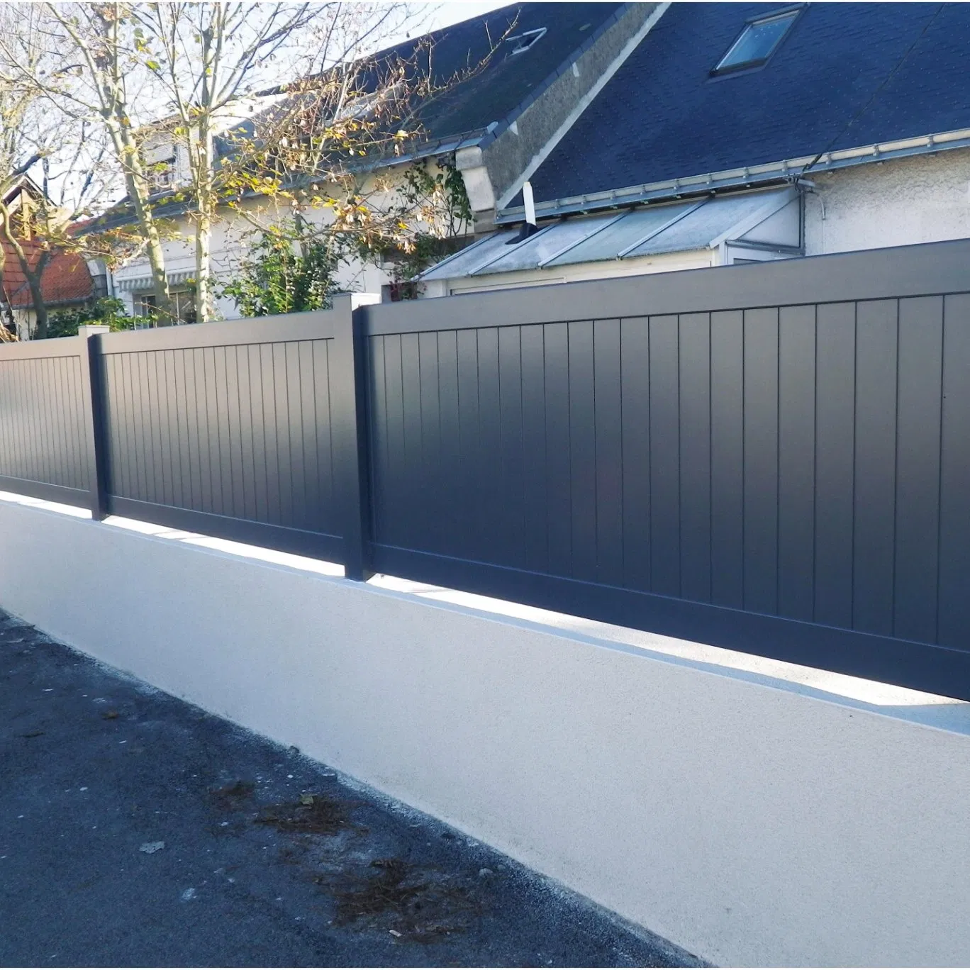 White Panels Metal Exterior Outdoor Aluminium Horizontal Fence Aluminum Slat