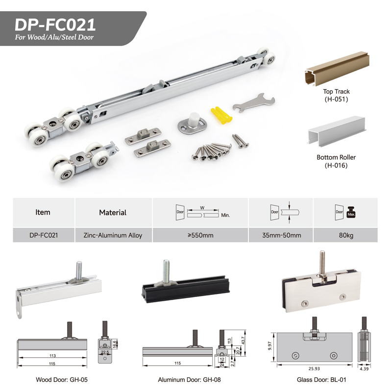 Beautiful Soft-Closing Door Hardware System Sliding Door Roller System