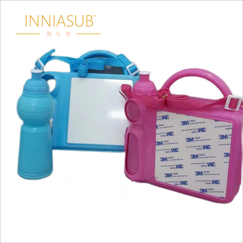 Sublimation Blank Kids Lunch Box Glossy Transfer Photo Image Withwater Bottle