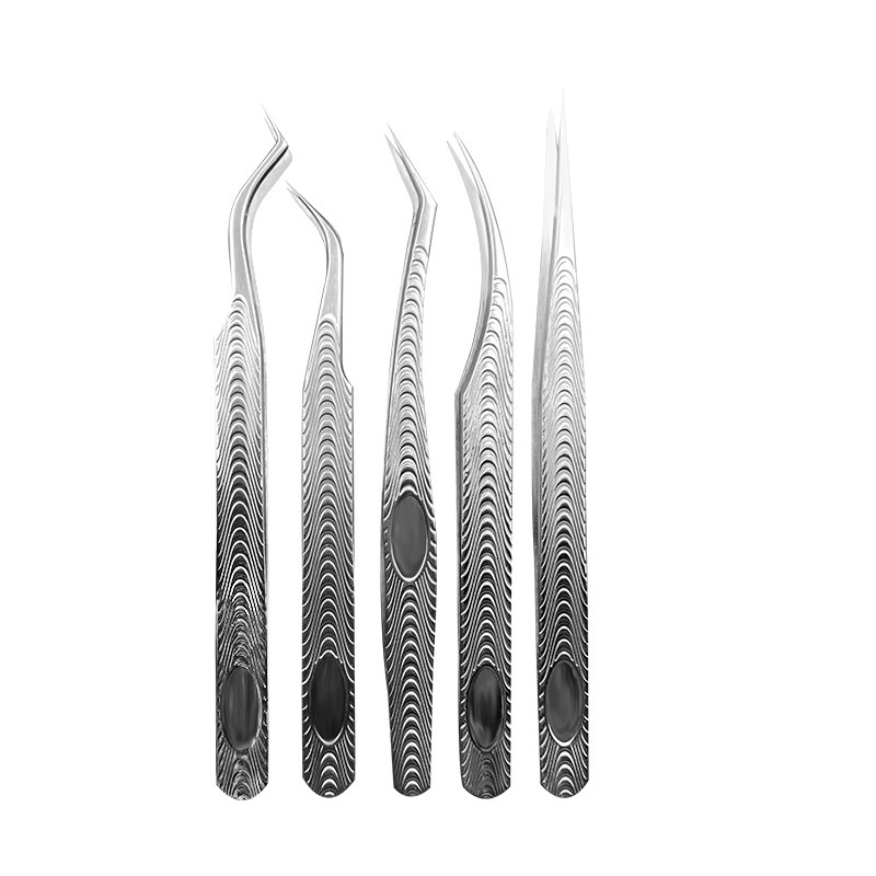 High-Precision Stainless Steel Lash Pick-up Placement Fanning Eyelash Extension Isolation Tweezers