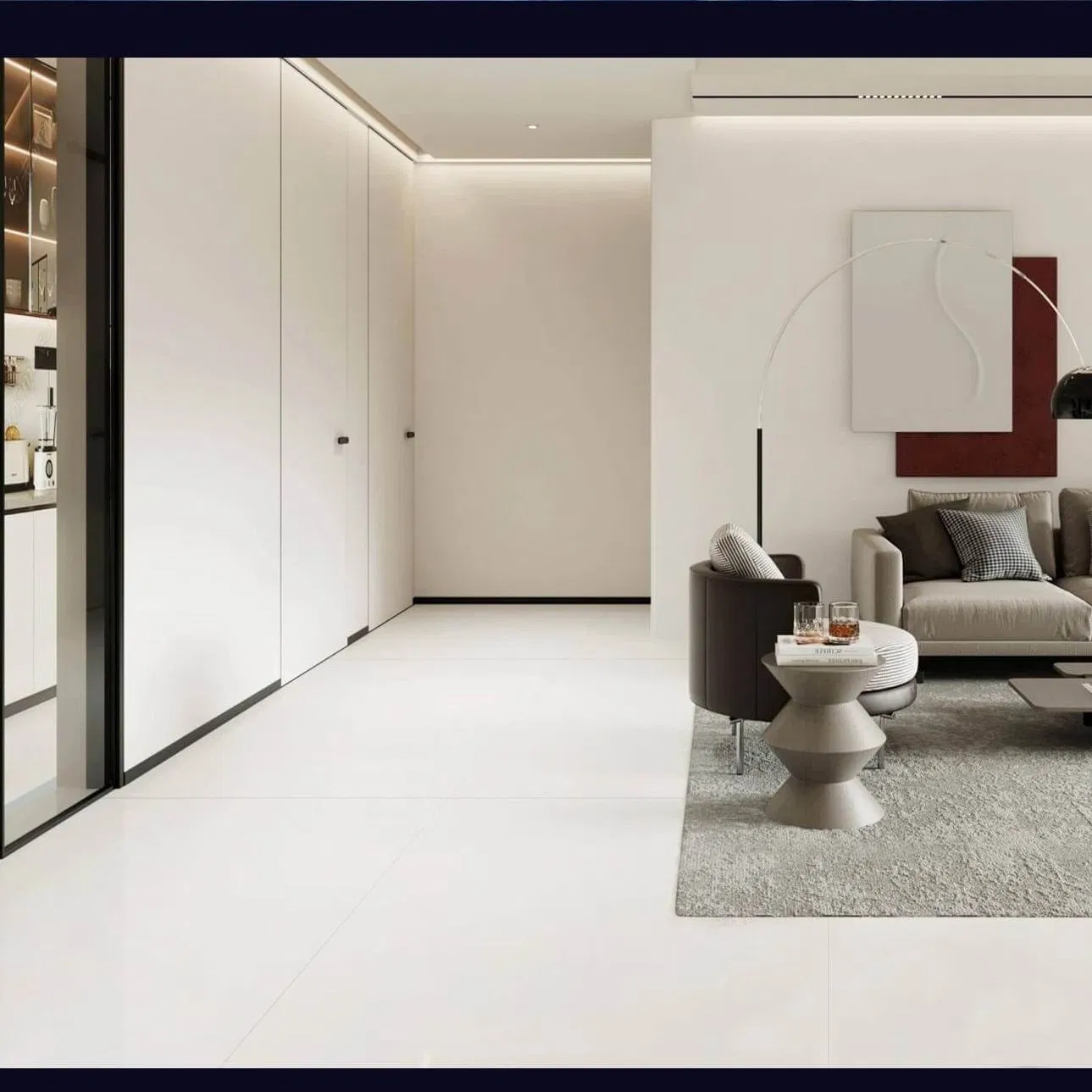 White Marble Porcelain Matt Tiles 900*1800mm Flooring Wall Tiles Building Material for Restaurant Kitchen