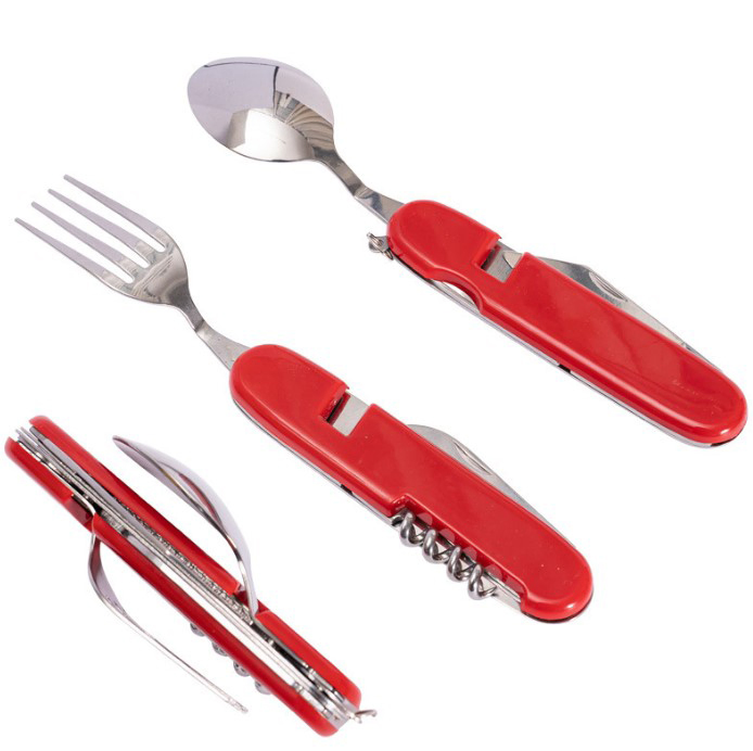 Outdoor Camping Multifunctional Foldable Spoon Camping Combination Tableware