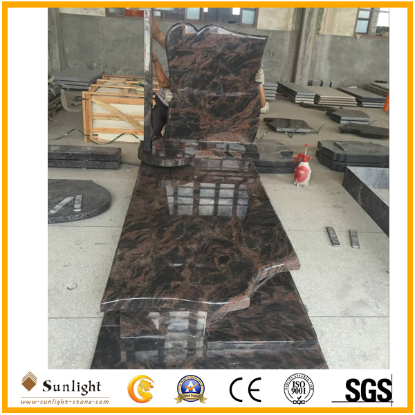 Aurora Pet/Baby Granite Headstone/Tombstones with Carved Rose Design