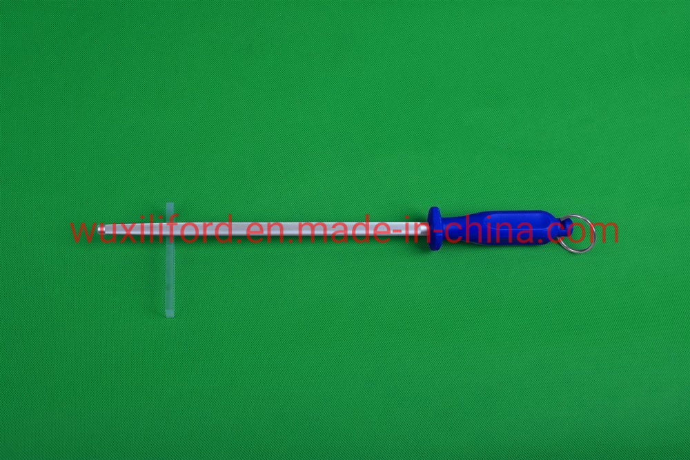 Chinese Factory Stocked 12" Hard Chrome Knife Sharpener Rod Kitchen Tool Diamond Knife Sharpening Rod Knife Sharpeners Blade Sharpening Machine