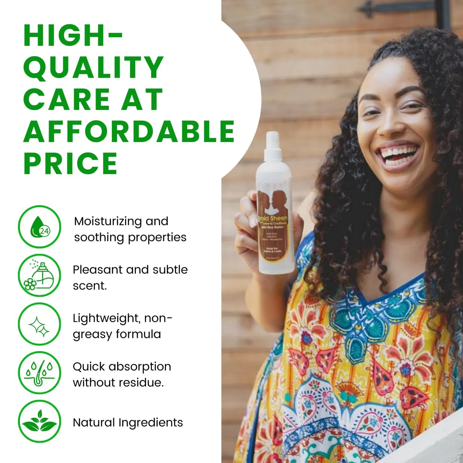 Beauty Cosmetics Hair Care Suitable for All Hair Types Loc Shine Spray