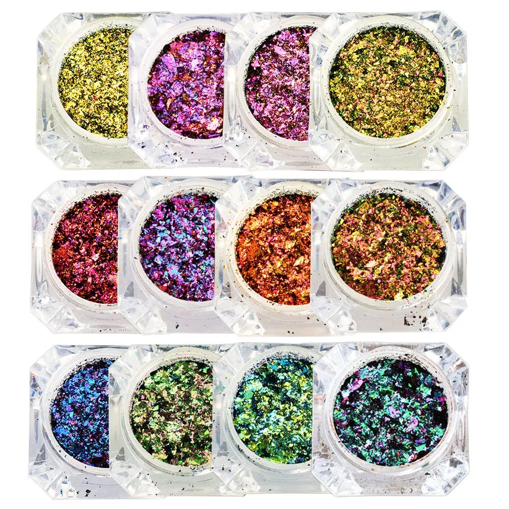 Flakes Set Multi Chrome Manicure Pigment Glitter Dust