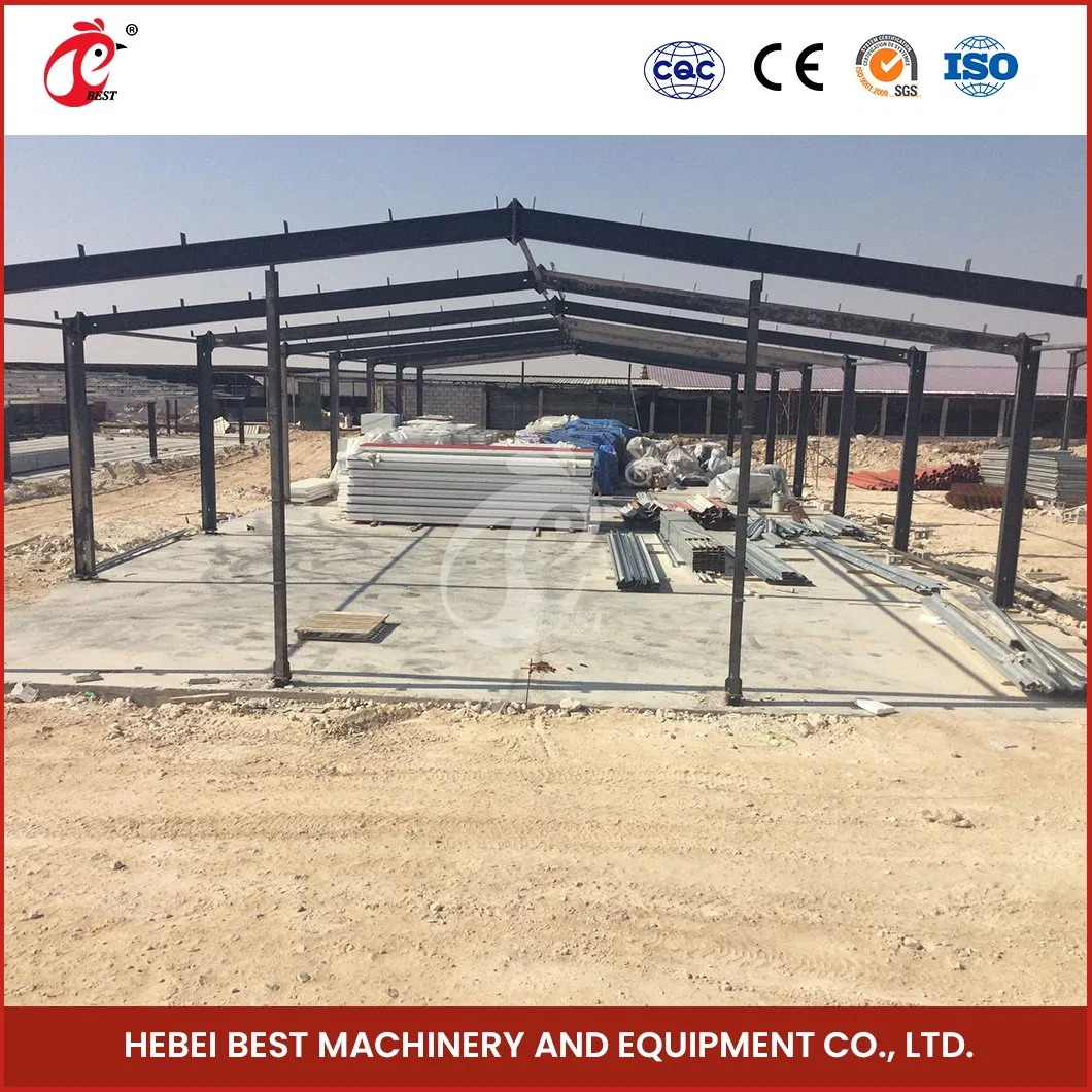 Bestchickencage Steel Poultry House China Prefab Steel Material Poultry House Supplier Custom Multi-Functional Combination Light Steel Structure Poultry House