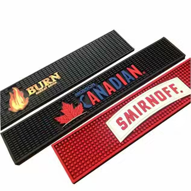 Bar Using Soft PVC Rubber Silicon Fabric Cmyk Logo Bar Runner Mat for Explorer Nikolai Hooghoudt