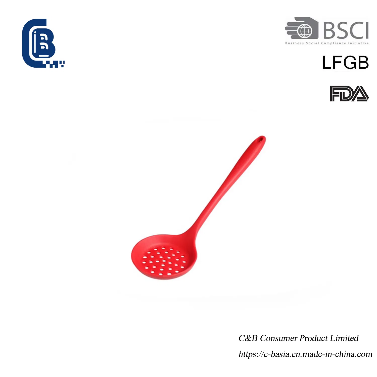 12 Inch Nylon Slotted Spoon - Custom Color Draining Serving Turner for Restaurant