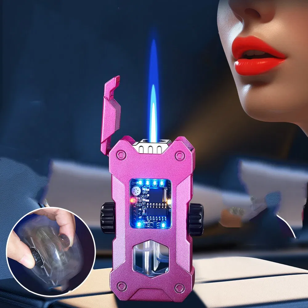 Gyroscope LED Voice Controlled Direct Flame Lighter and Cigarette Lighter
