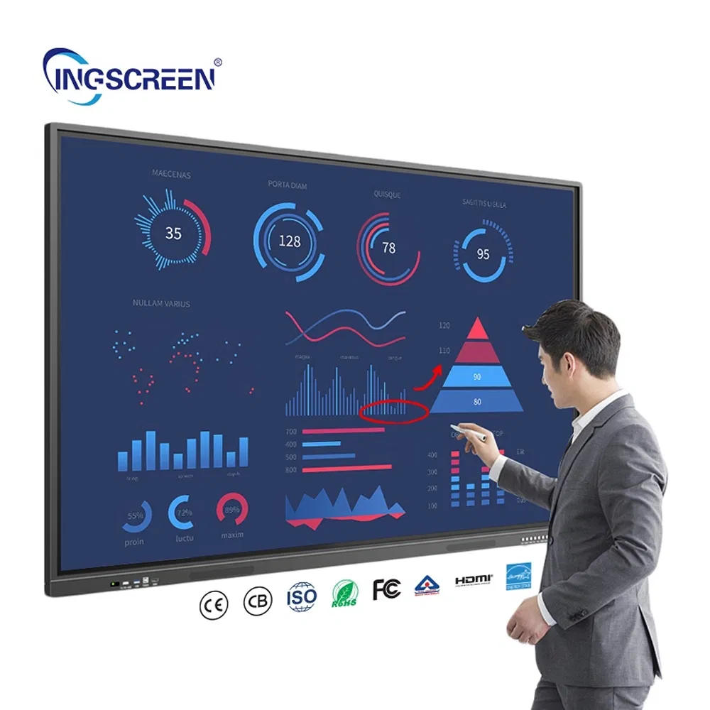 Hidden Interface Adjustable Height Custom All-in-One Meeting Education Digital Smart Interactive Board