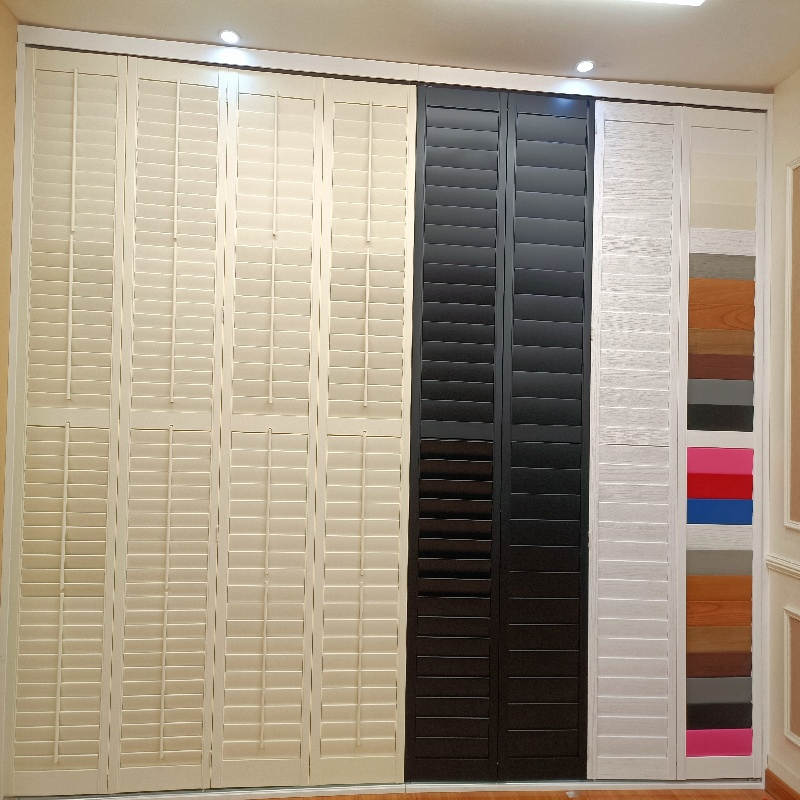 Tracked Wooden Plantation Shutters for Great for Room Dividers Windows Interior Folding White Enjoy Life Minimalist Home